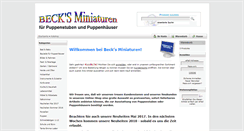 Desktop Screenshot of becks-miniaturen.de